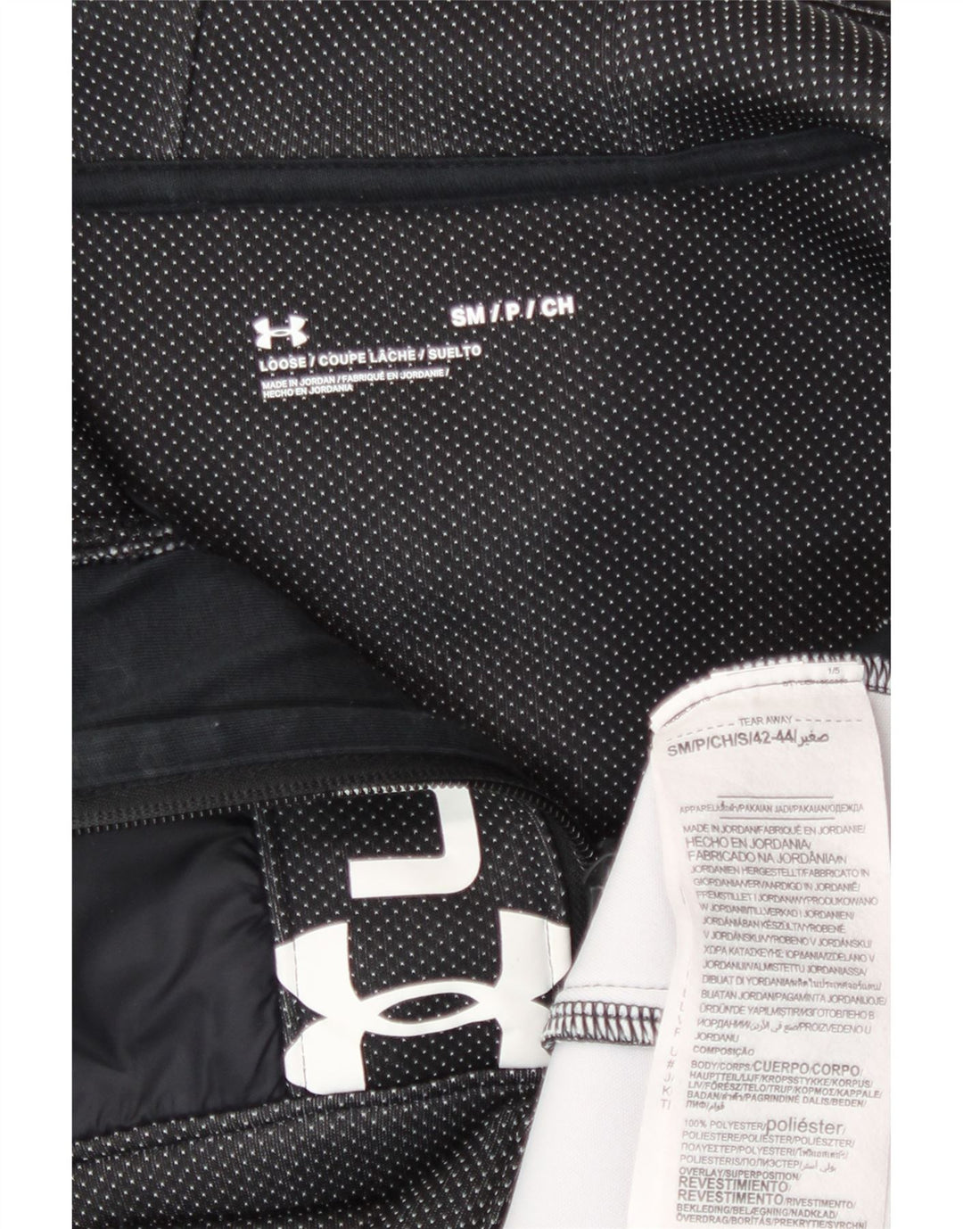 Under Armour Herre grafisk hættetrøje med lynlås lille sort plettet polyester