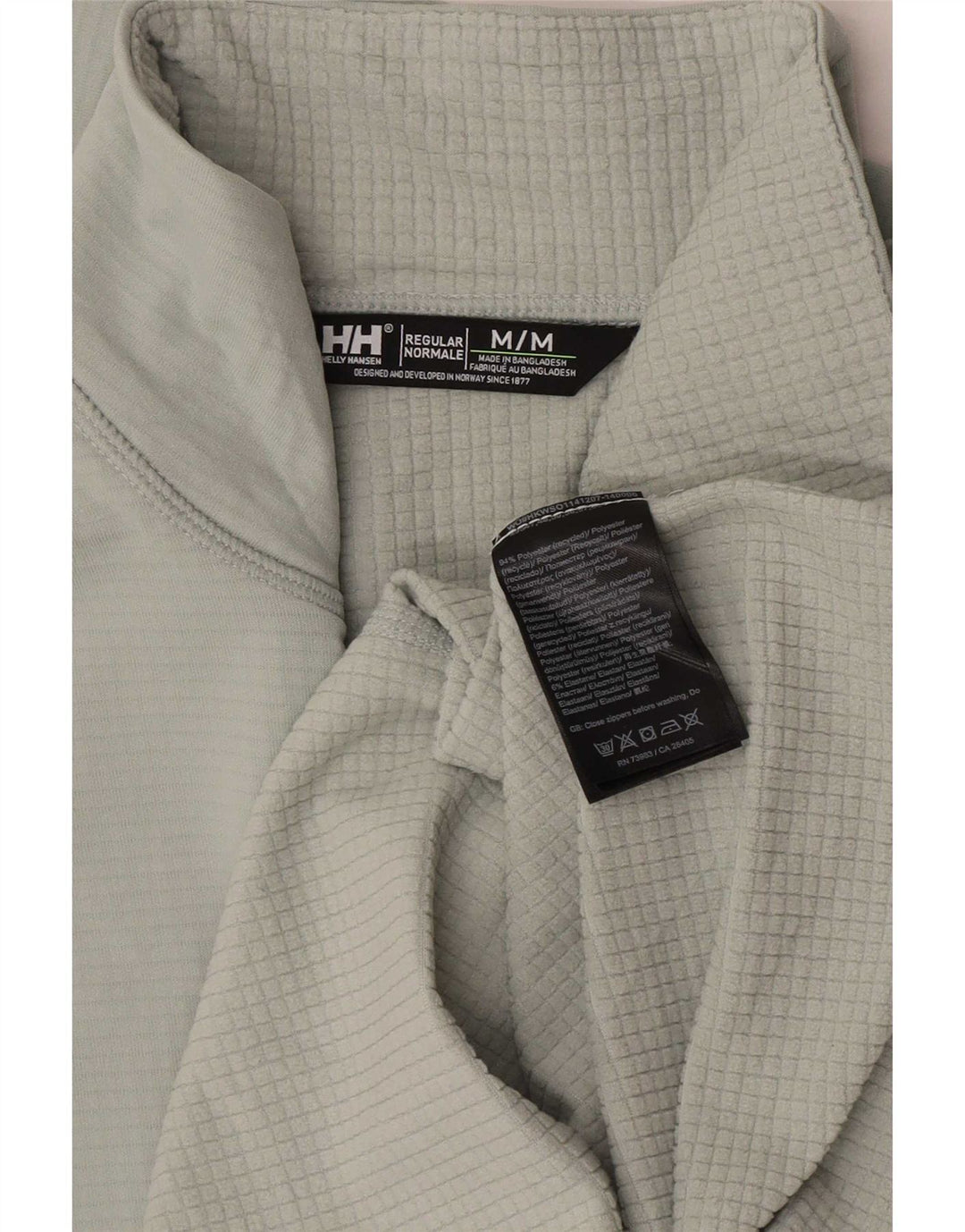 Helly Hansen Herre Zip Neck Pullover Træningsdragt Top Medium Grøn Colourblock