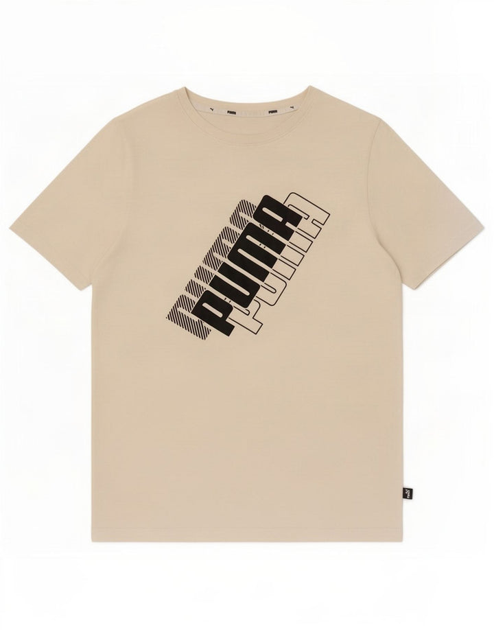 Puma Herre grafisk T-shirt Top Medium Off White Bomuld