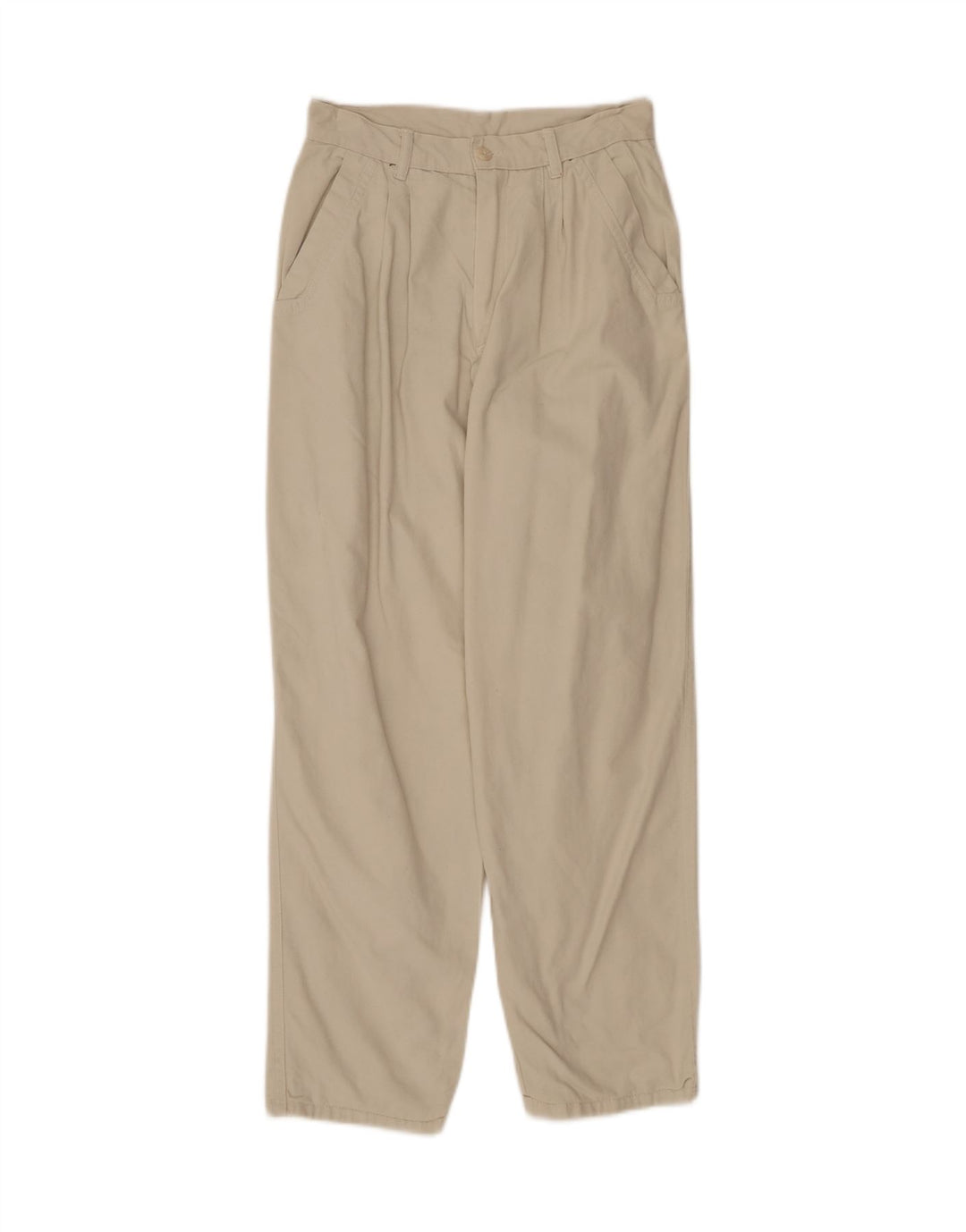 VINTAGE Womens Pegged Chino Trousers W26 L27 Beige Vintage Vintage and Second-Hand Vintage from Messina Hembry 