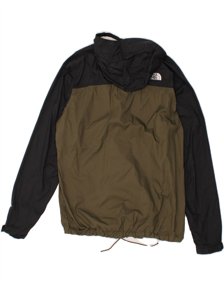 THE NORTH FACE Regnjakke med hætte til mænd UK 38 Medium Khaki Colourblock