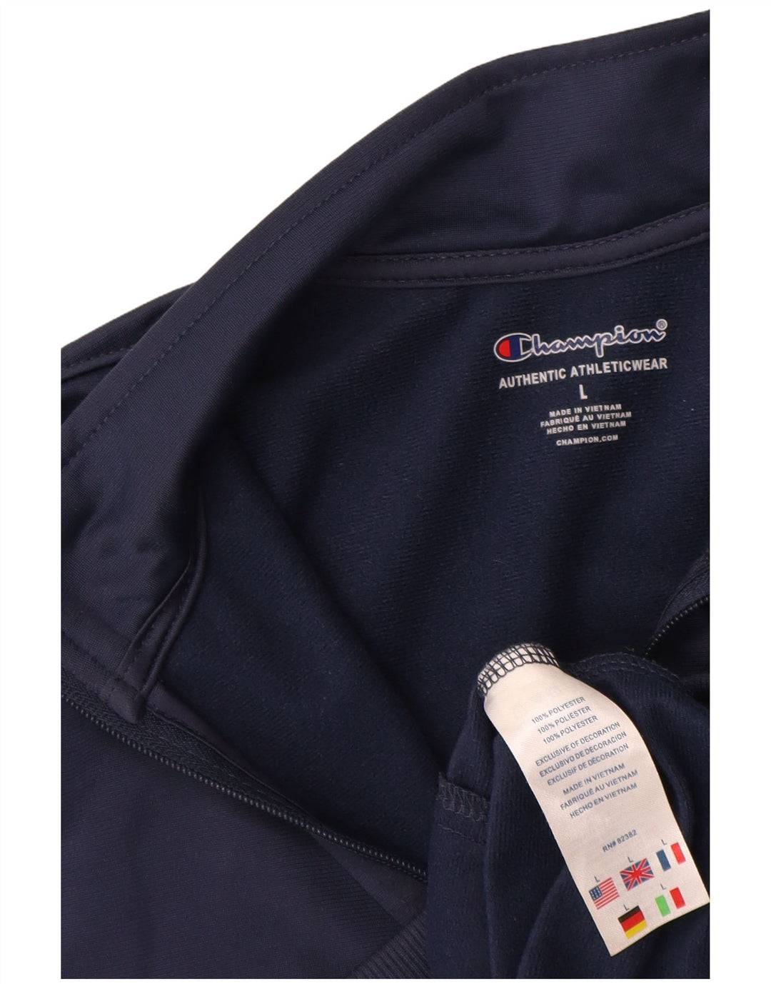 Champion drenge træningsdragt topjakke 11-12 år Large Navy Blue Colourblock