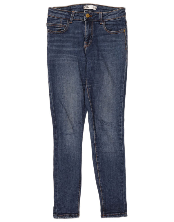 Zara Dame Skinny Jeans EU 36 XS W26 L28 Blå Bomuld