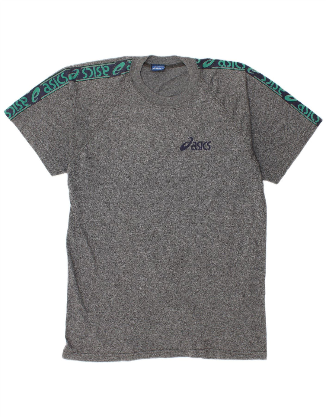 Asics Herre grafisk T-shirt Top Stor grå Flecked Bomuld