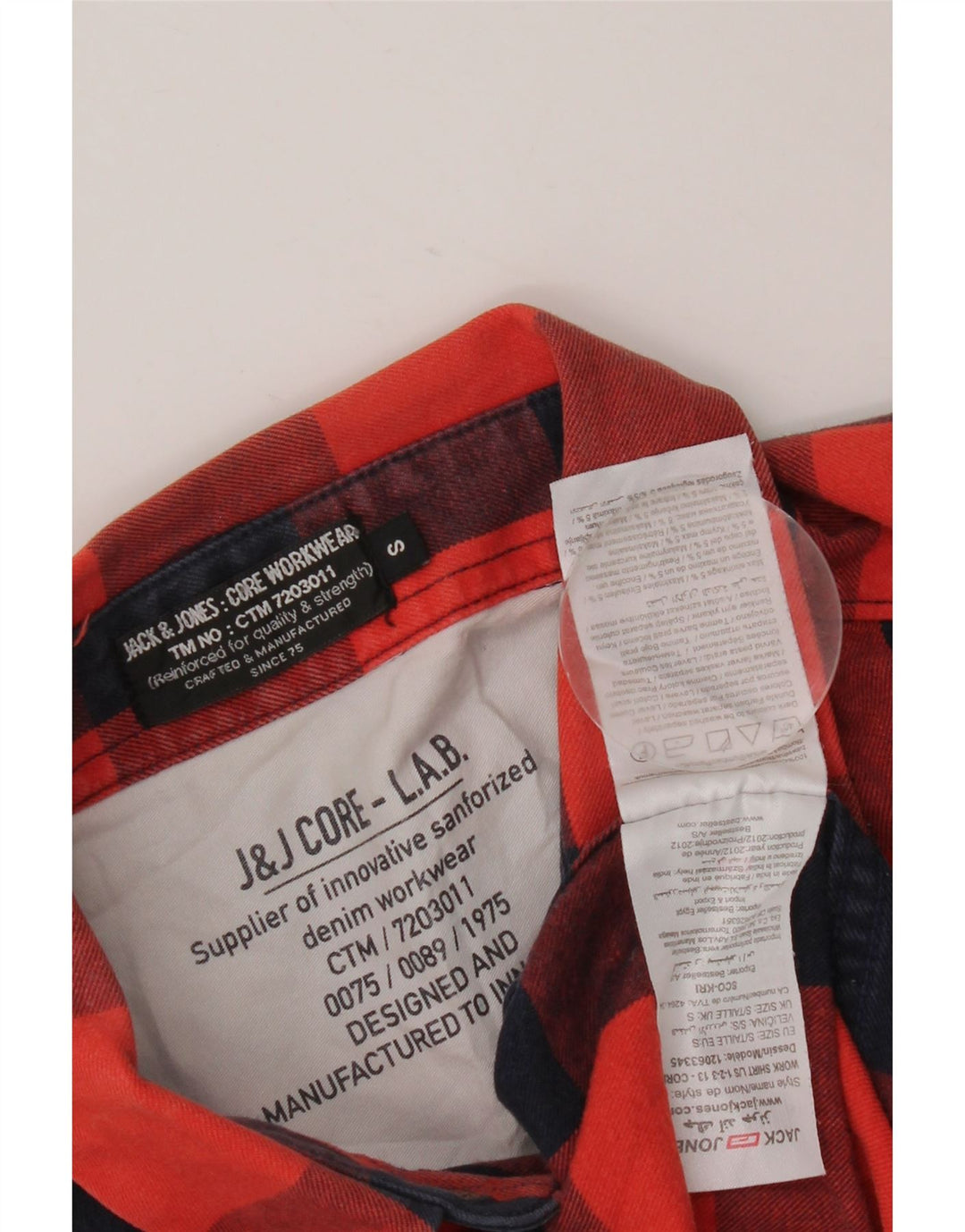 JACK & JONES Flanellskjorte til mænd Lille rød ternet bomuld