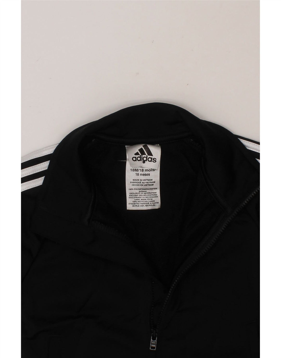 ADIDAS Baby Boys Tracksuit Top Jacket 12-18 Months Black Polyester Vintage Adidas and Second-Hand Adidas from Messina Hembry 