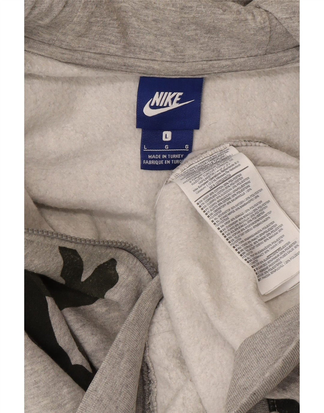 Nike hættetrøje med lynlås til mænd Stor grå camouflage bomuld