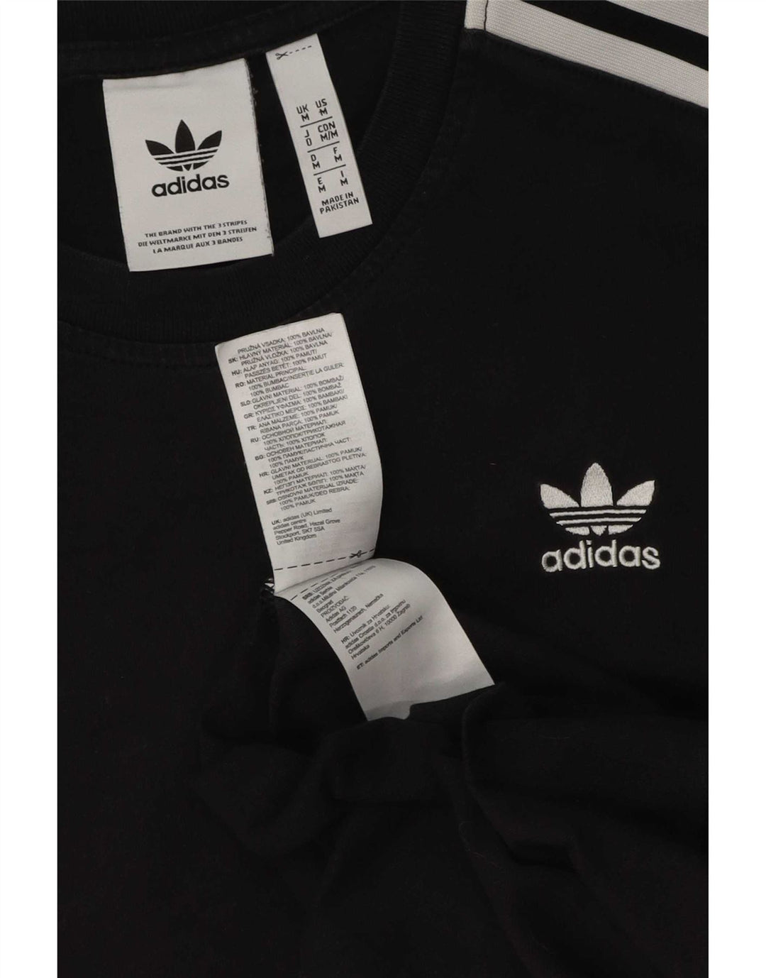 Adidas Herre grafisk T-shirt Top Medium Sort Bomuld