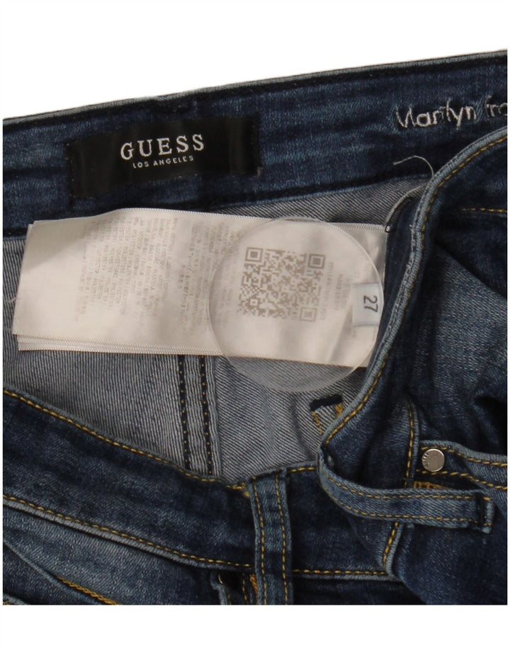 GUESS Dame Marilyn Skinny Jeans W27 L28 Blå Bomuld