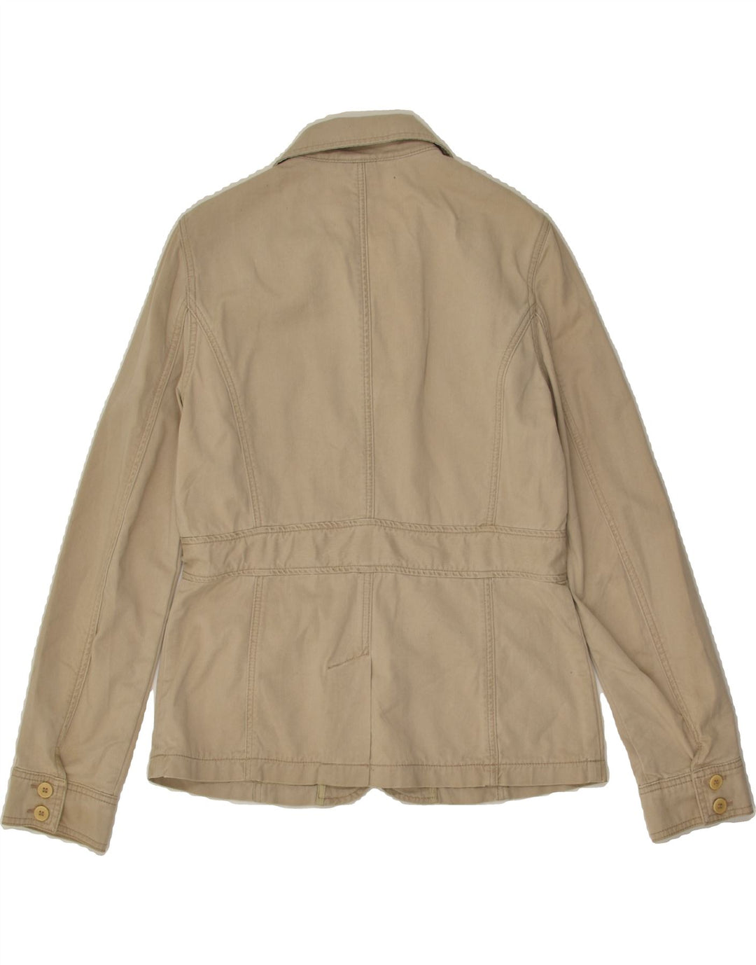 CONTE OF FLORENCE Womens 4 Button Blazer Jacket IT 44 Medium Beige Cotton | Vintage Conte of Florence | Thrift | Second-Hand Conte of Florence | Used Clothing | Messina Hembry 
