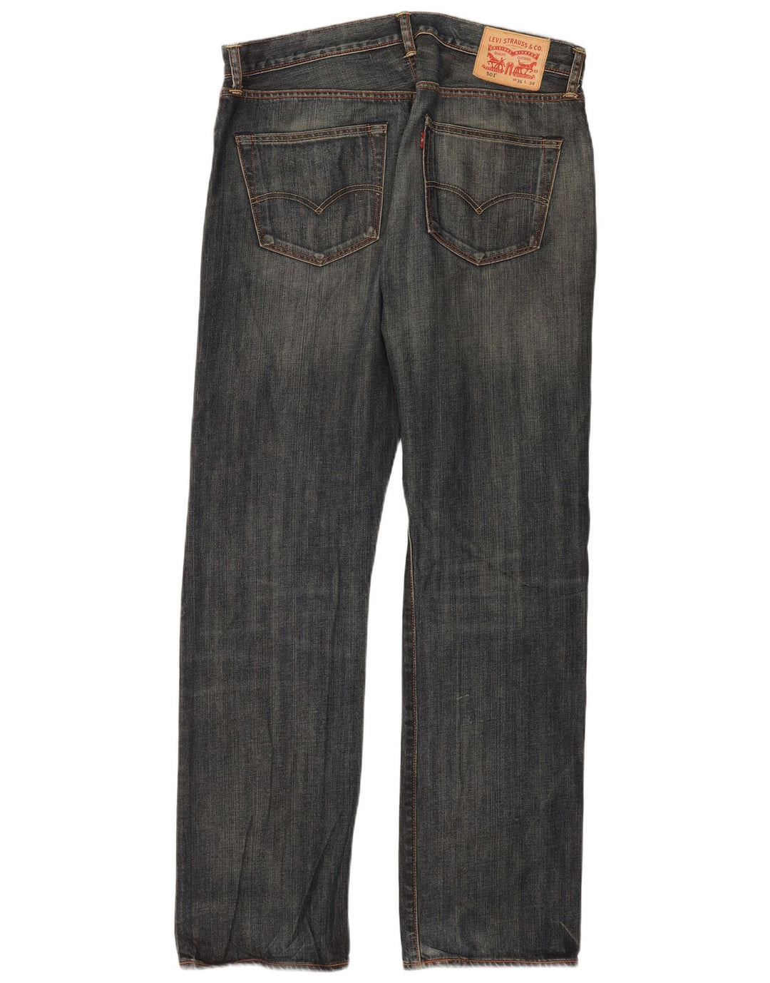 Levi's Herre 501 lige jeans W36 L34 blå bomuld
