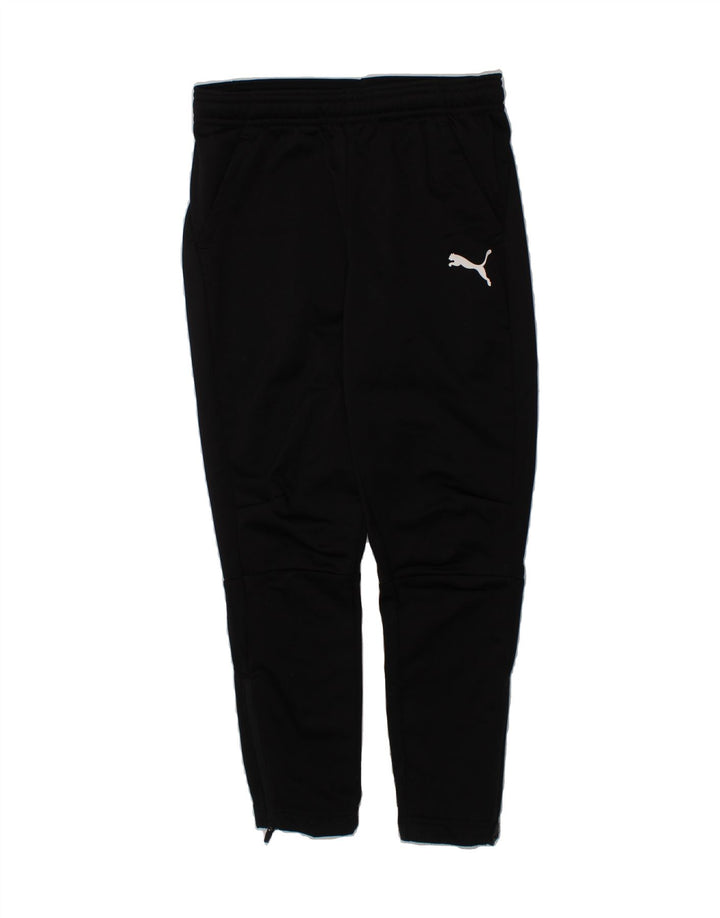 PUMA Boys Tracksuit Trousers 7-8 Years Small  Black Polyester Vintage Puma and Second-Hand Puma from Messina Hembry 