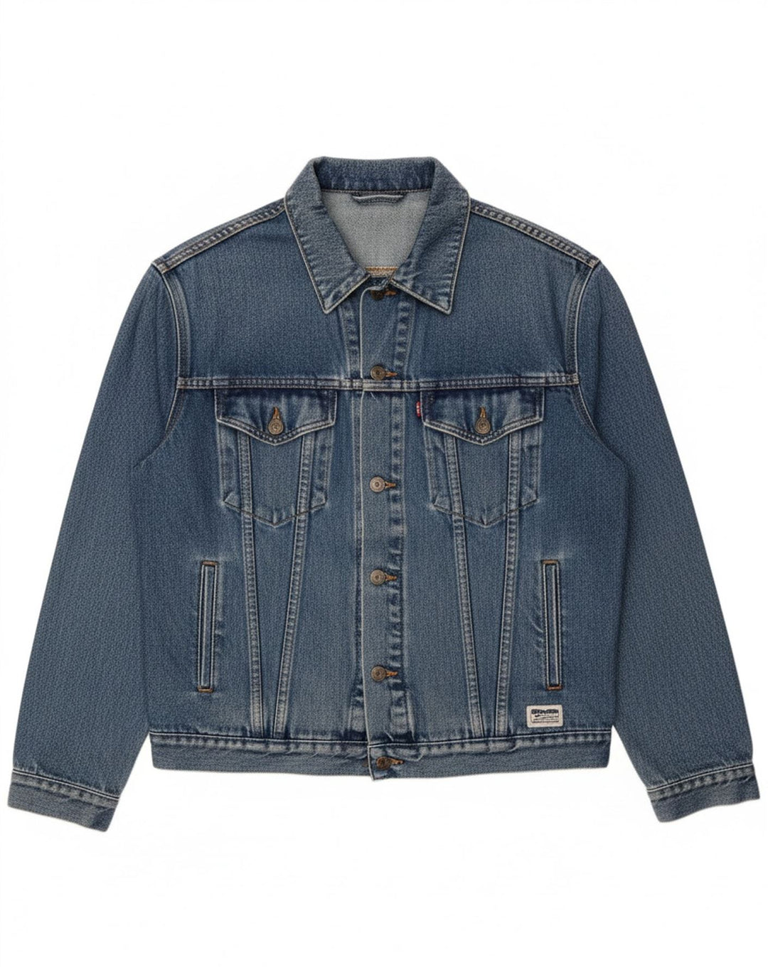 CARRERA Mens Denim Jacket UK 44 2XL Blue