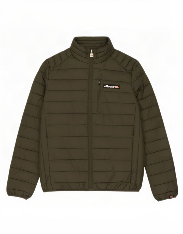 Ellesse Herre polstret jakke UK 40 Large Khaki Polyester