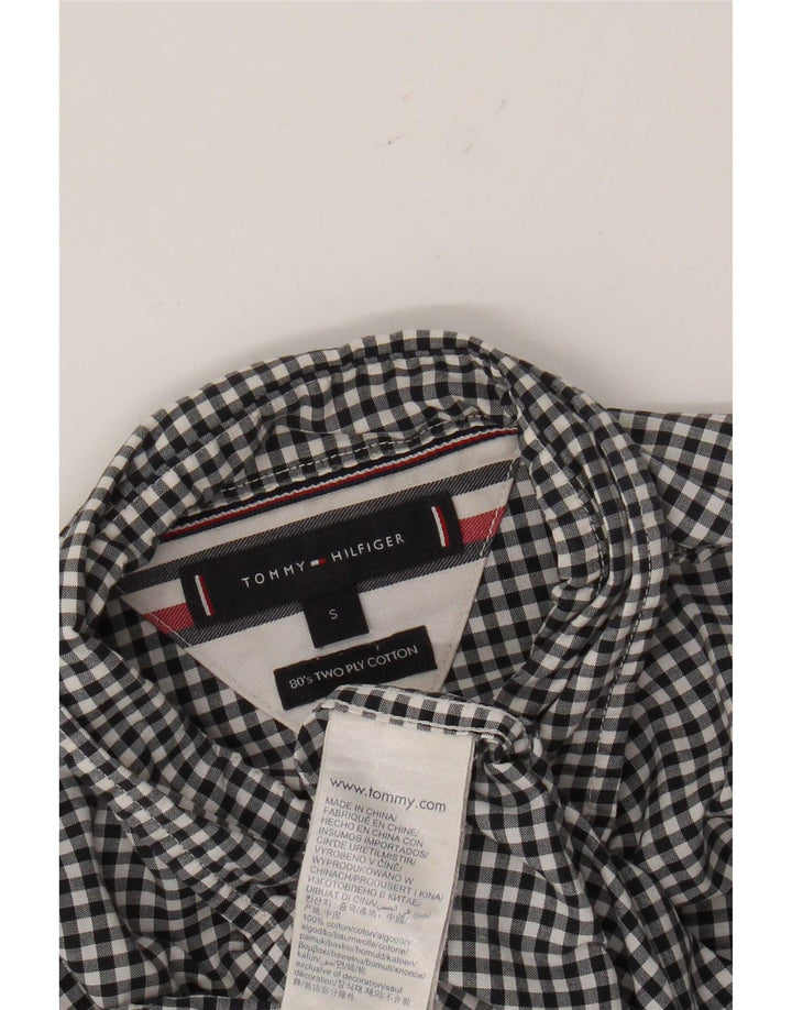Tommy Hilfiger Herreskjorte Lille Sort Gingham Bomuld