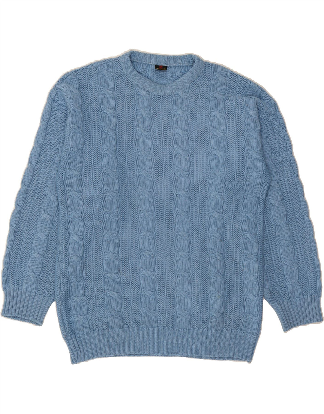 VINTAGE Mens Crew Neck Jumper Sweater Small Blue Vintage Vintage and Second-Hand Vintage from Messina Hembry 