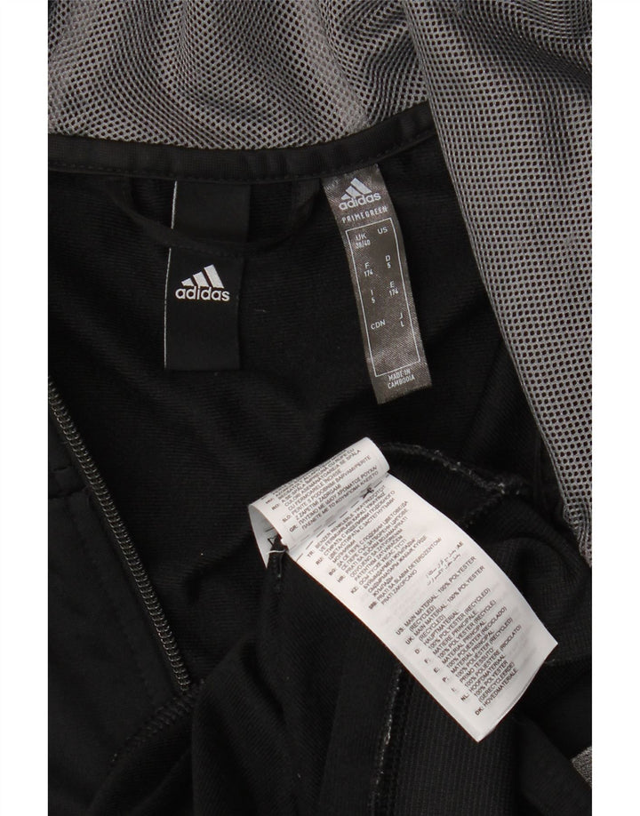 Adidas Hættetrøje med lynlås til mænd UK 38/40 Medium Sort Polyester