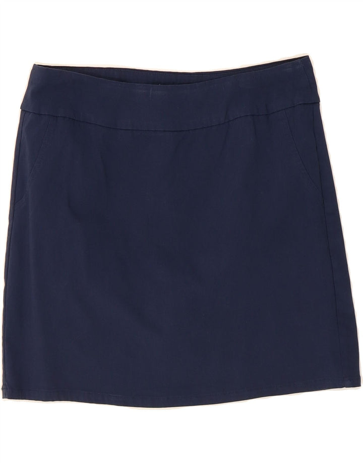 IZOD Womens Mini Skirt US 8 Medium W30  Navy Blue Rayon Vintage Izod and Second-Hand Izod from Messina Hembry 