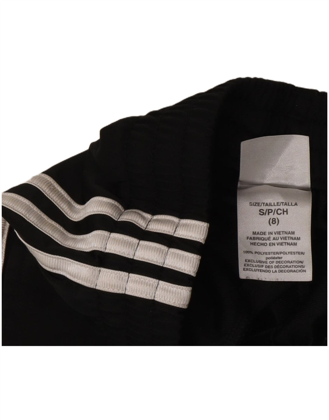 Adidas Drenge Træningsdragt Bukser Joggers 7-8 År Lille Sort Polyester