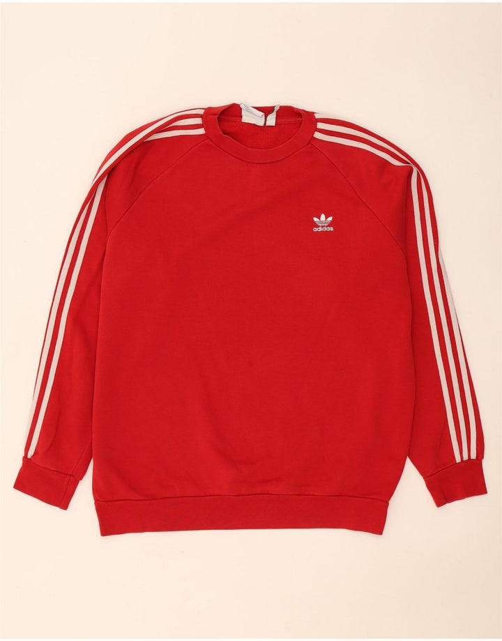 Adidas Sweatshirt til mænd, stor rød bomuld