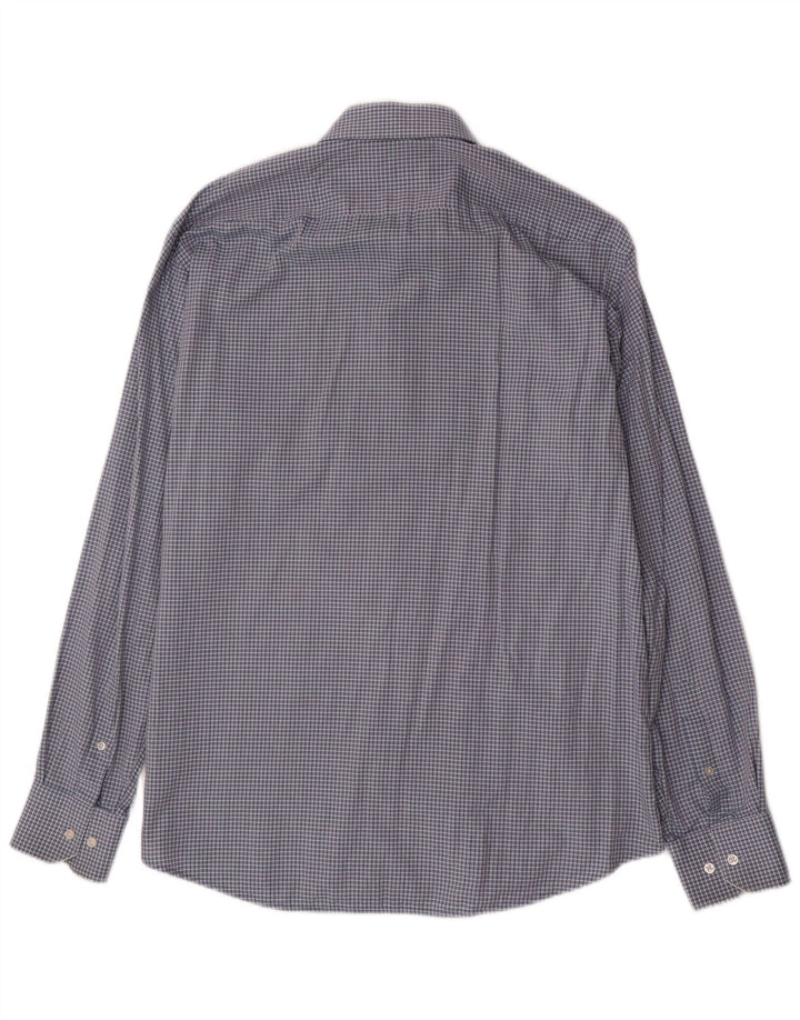 HUGO BOSS Herre Regular Fit skjorte str. 42 16 1/2 Large Blue Gingham