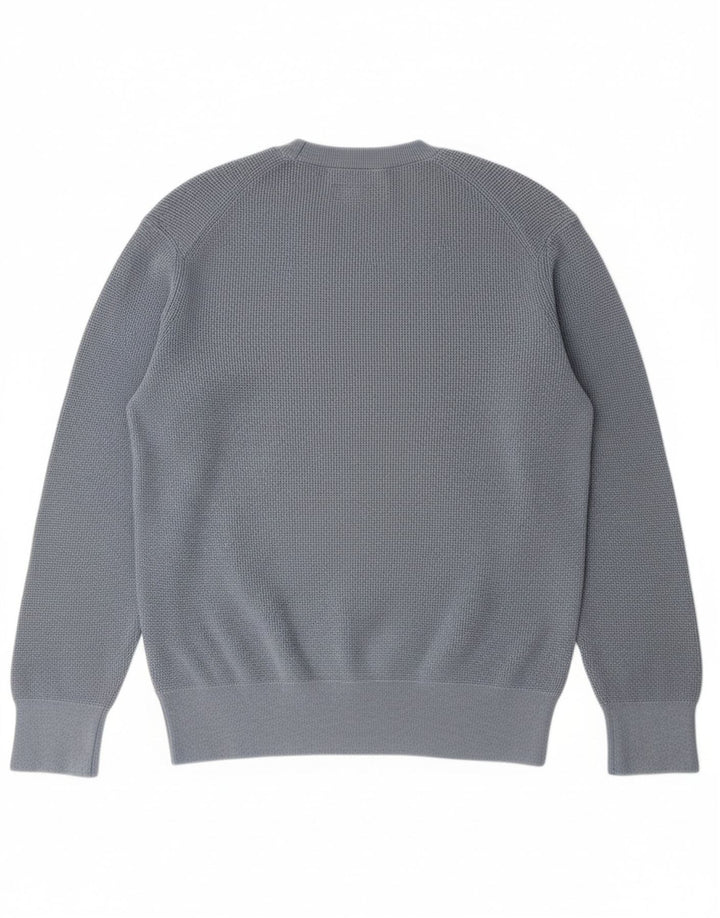 ALL SAINTS Herre sweater med rund hals, mellemblå bomuld