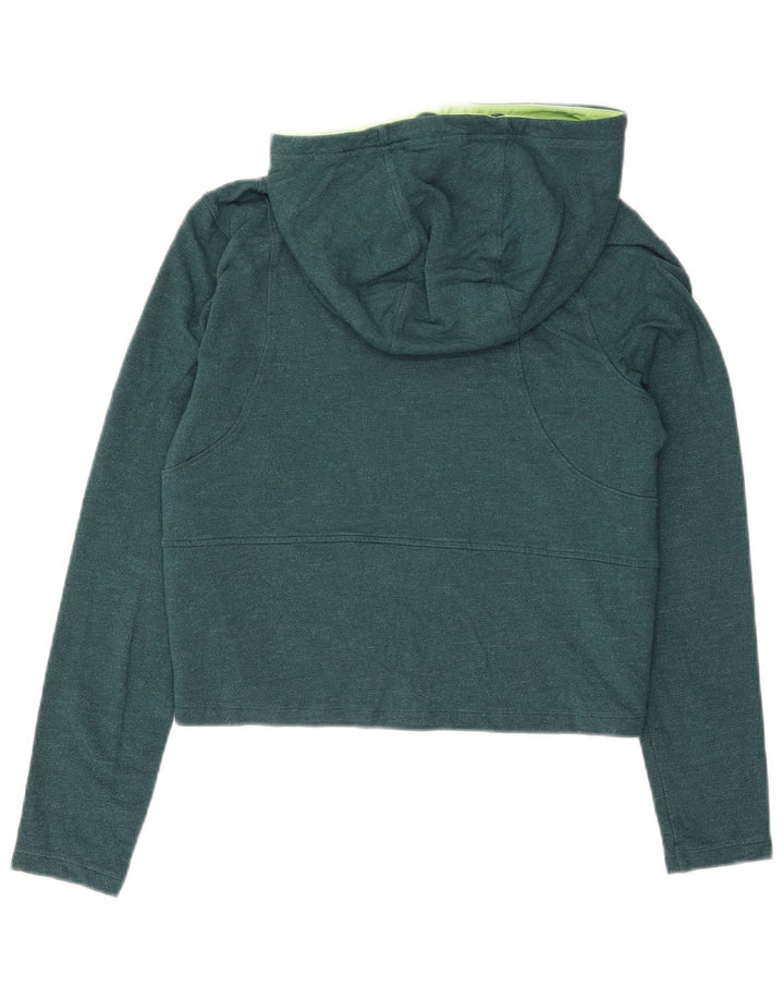 UNDER ARMOUR Dame Crop Hoodie Jumper UK 14 Medium Green