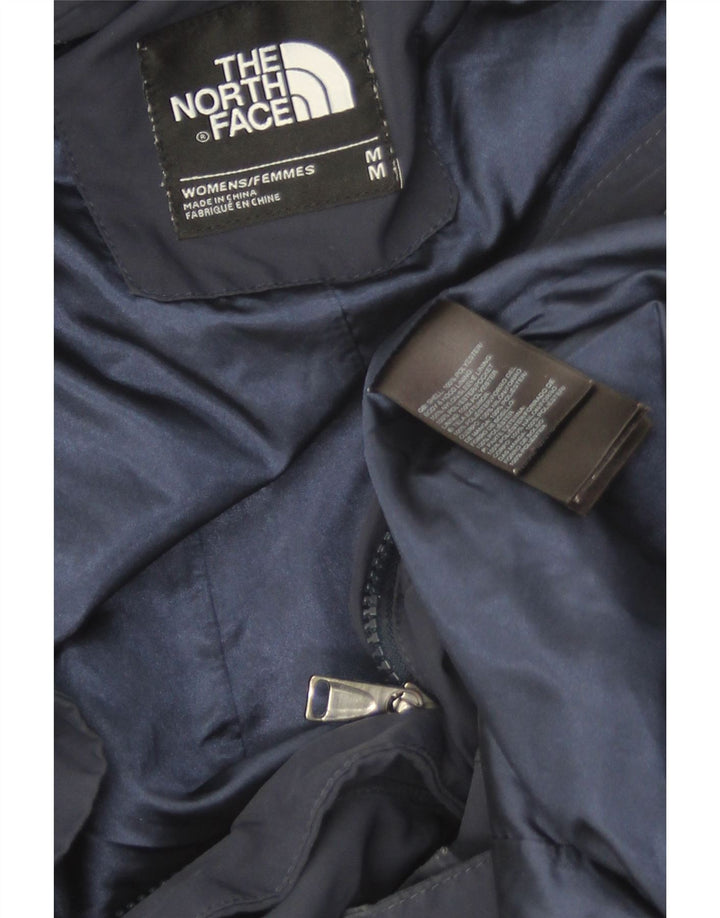 The North Face Regnfrakke med hætte til kvinder UK 14 Medium Navy Blue Polyester