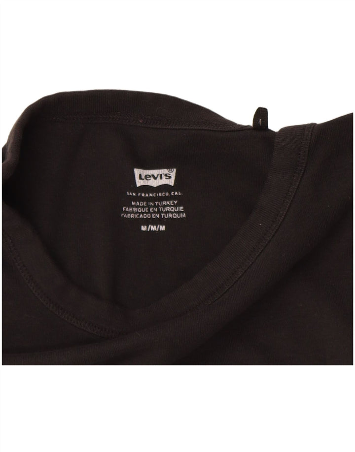 Levi's Dame Grafisk T-Shirt Top UK 12 Medium Sort