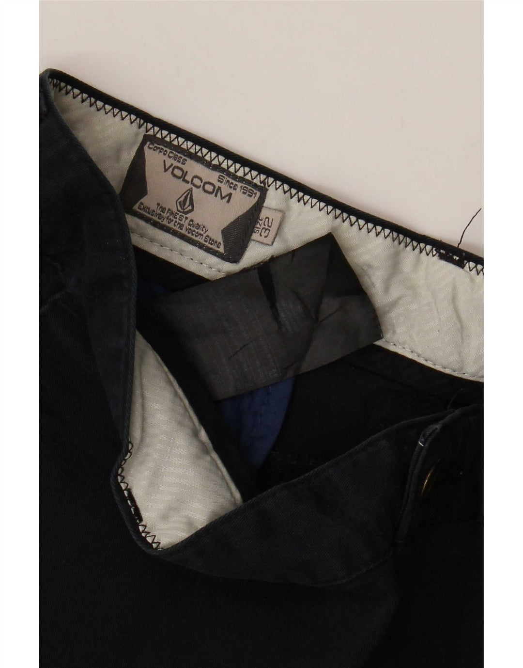 Volcom Herre Chino Shorts W32 Medium Marineblå Bomuld