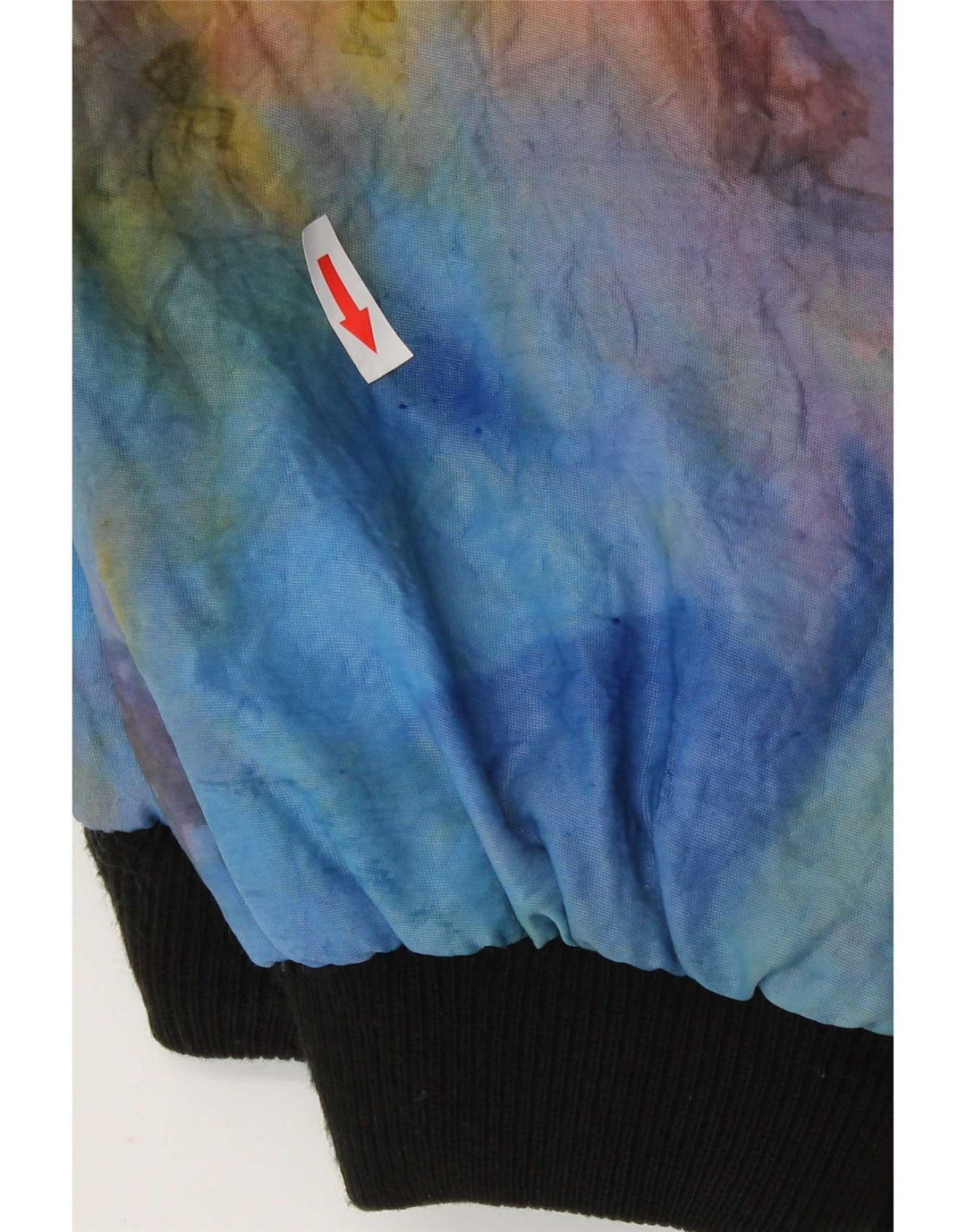 Vintage bombeflyjakke til kvinder IT 42 Medium Flerfarvet Tie Dye Polyamid