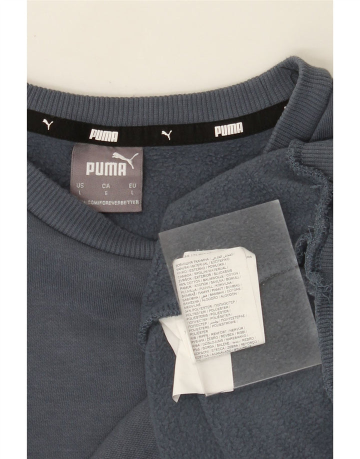 PUMA Sweatshirt til mænd Stor marineblå bomuld