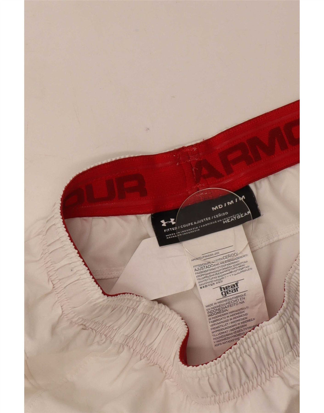 Under Armour Herre Heat Gear Sports Shorts Medium White Colourblock Polyester