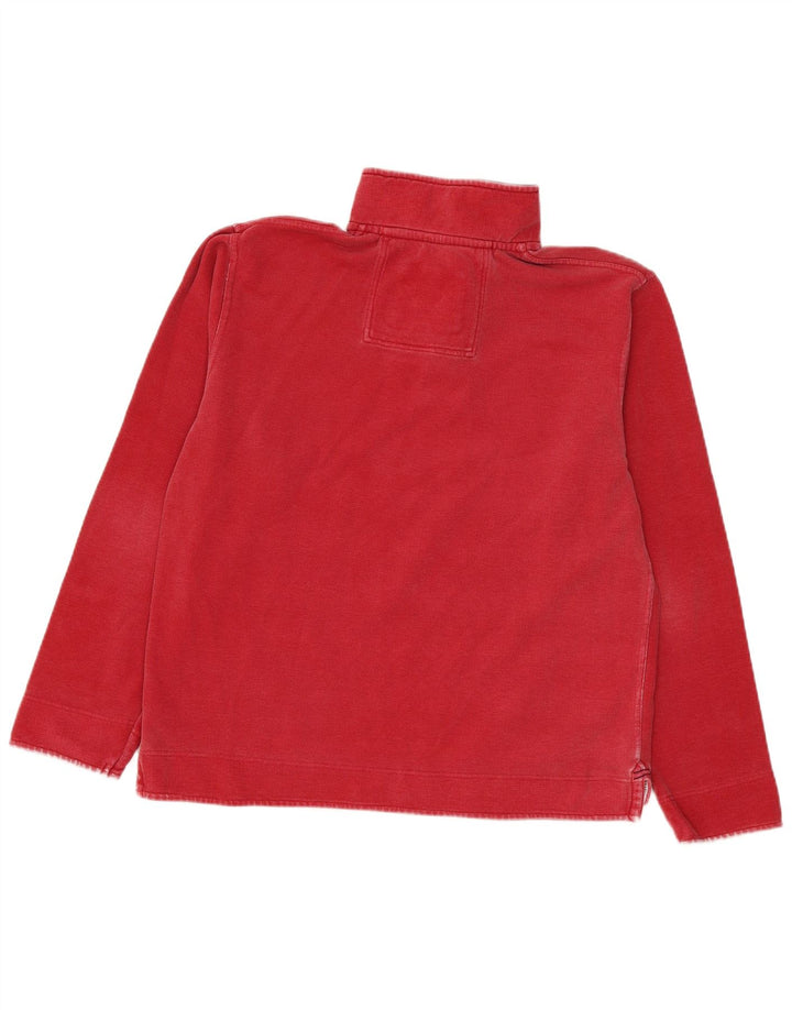Besætningstøj Herre Zip Neck Sweatshirt Jumper Medium Rød Bomuld