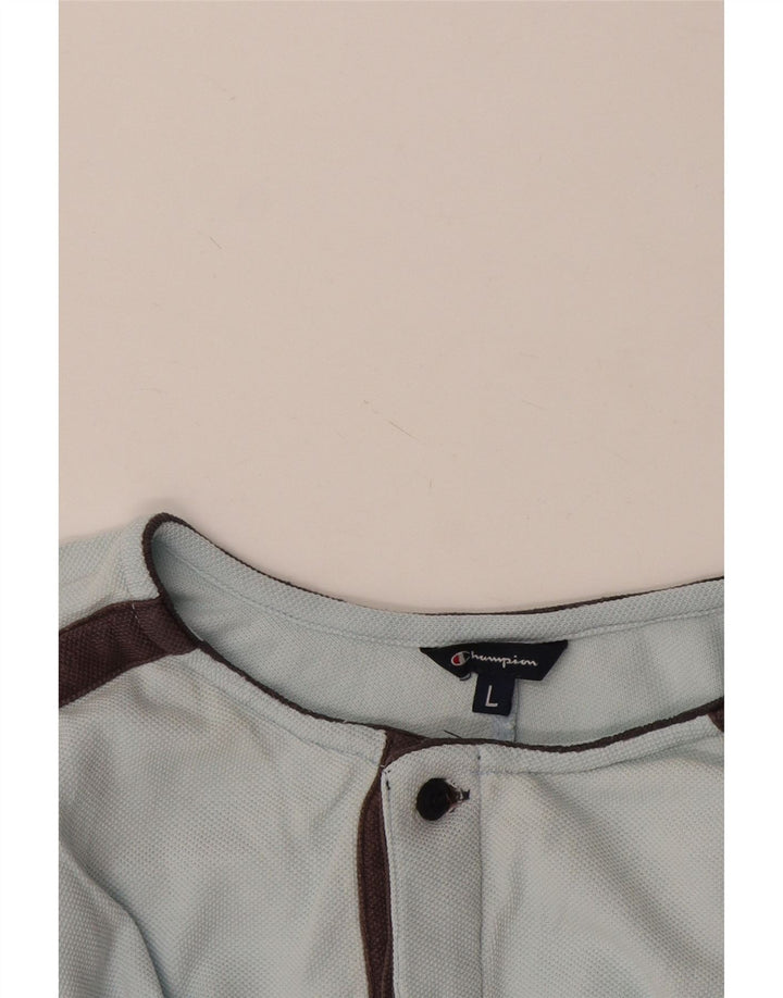 Champion Herre T-Shirt Top Stor Blå Colourblock