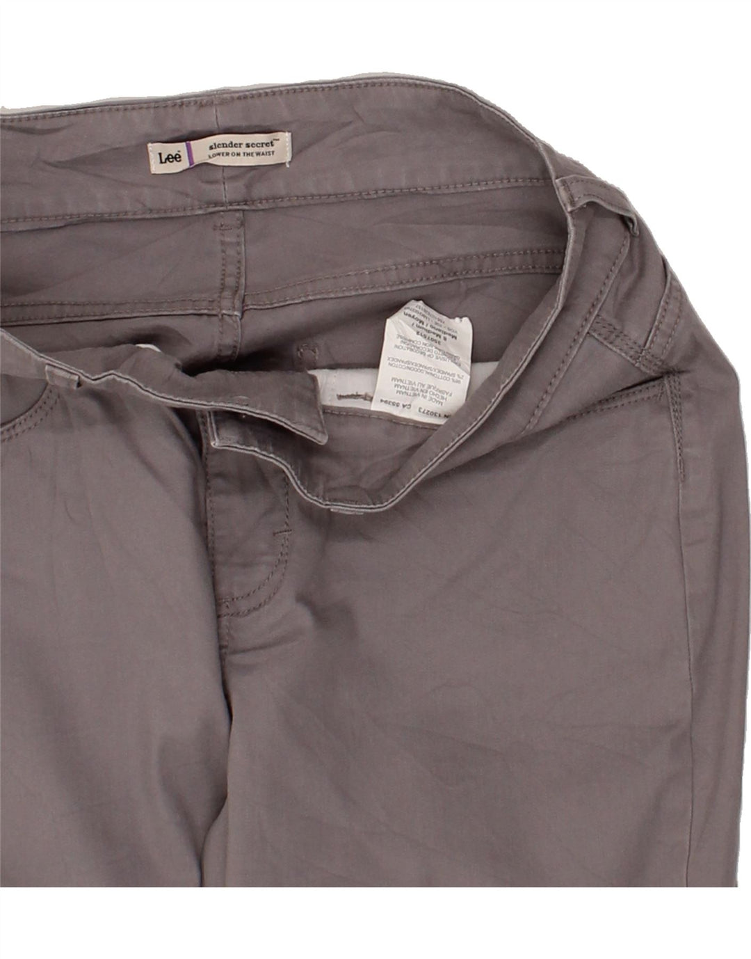 LEE Womens Low Waist Casual Trousers US 8 Medium W30 L30 Grey Vintage Lee and Second-Hand Lee from Messina Hembry 