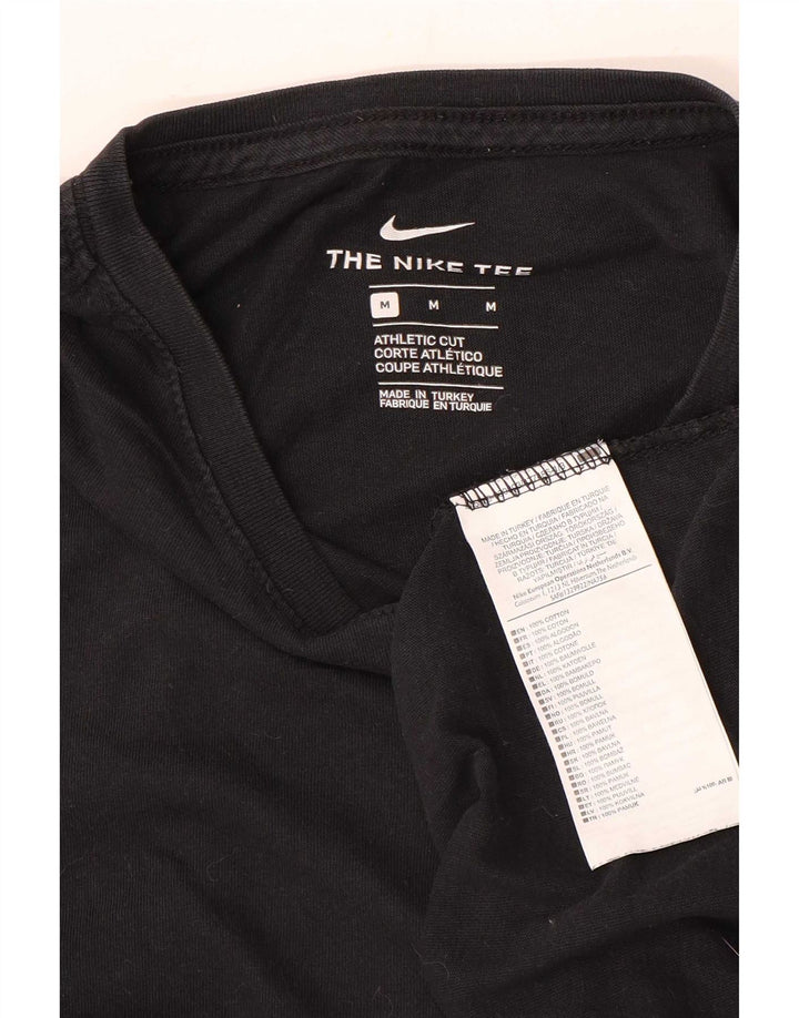 Nike Herre Athletic Cut Grafisk T-shirt Top Medium Sort Bomuld