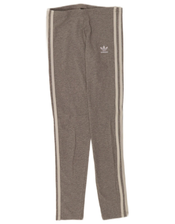 Adidas Pige Leggings 11-12 År Grå Bomuld