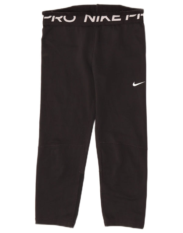 Nike Girls Dri Fit Grafiske Capri Leggings 12-13 år Stor sort polyester
