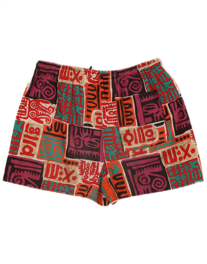 Vintage herreshorts XL W38 flerfarvet patchwork bomuld