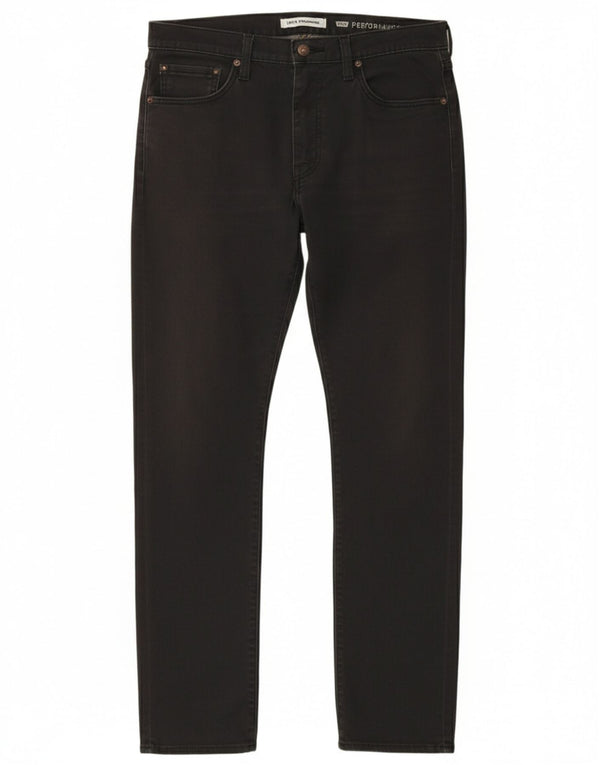 Levi's Herre 512 Slim Fit tilspidsede jeans W33 L32 sort bomuld