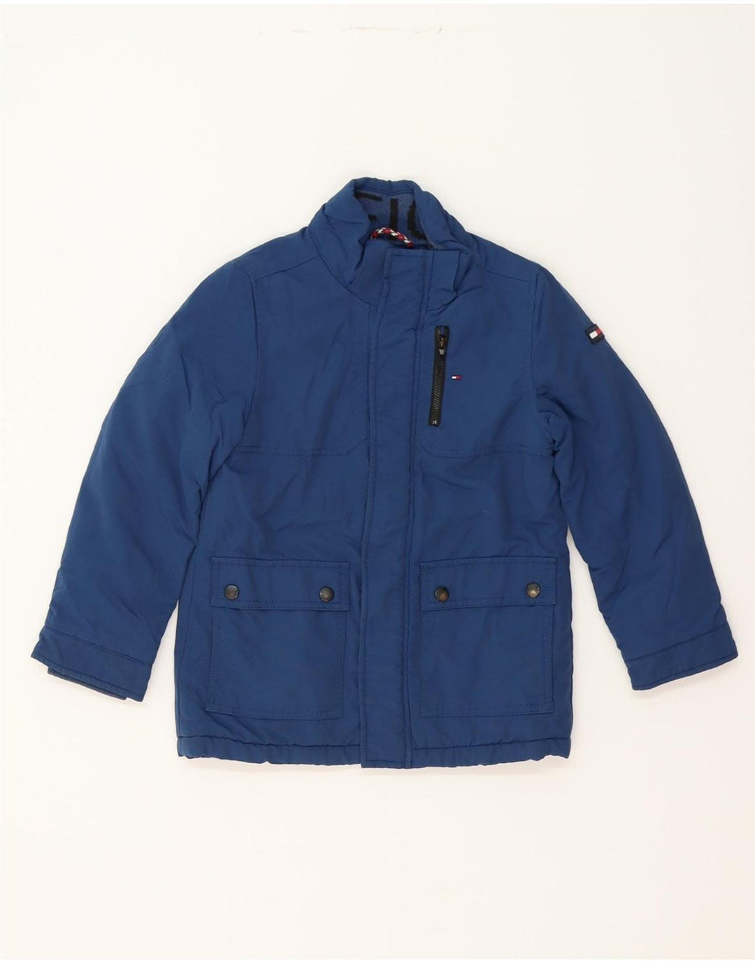 TOMMY HILFIGER Boys Windbreaker Jacket 5-6 Years Blue Polyamide Vintage Tommy Hilfiger and Second-Hand Tommy Hilfiger from Messina Hembry 