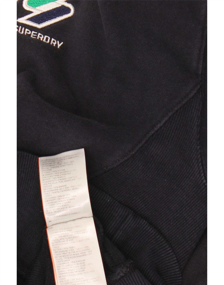 Superdry Sweatshirt Jumper til kvinder UK 14 Stor marineblå bomuld