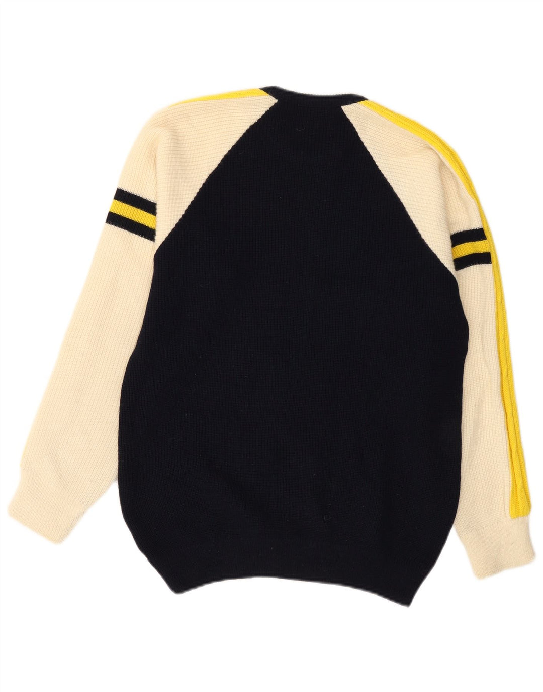Good Luck Herre Crew Neck Jumper Sweater IT 50 Medium Sort Colourblock Uld