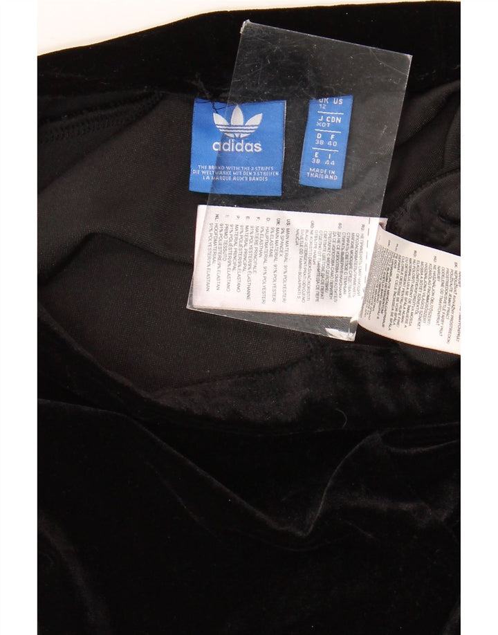 Adidas Dame Velour Leggings UK 12 Medium Sort Polyester