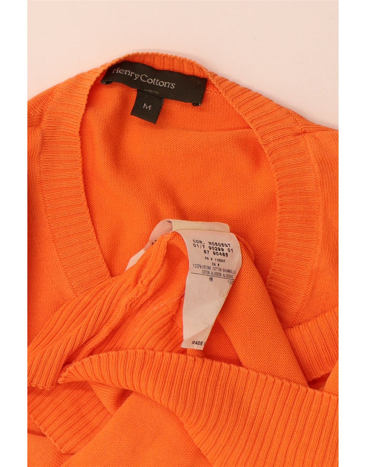 Henry Cottons Herre sweater med rund hals, medium orange bomuld