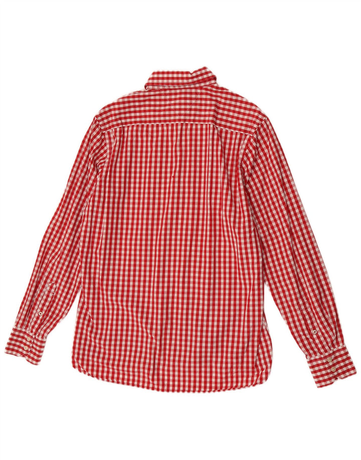 Tommy Hilfiger Herreskjorte Medium rød ternet bomuld