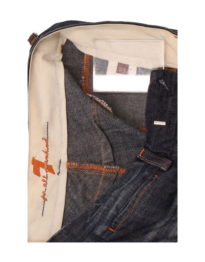 7 For All Mankind Kvinder Flared Jeans W27 L34 Marineblå Bomuld