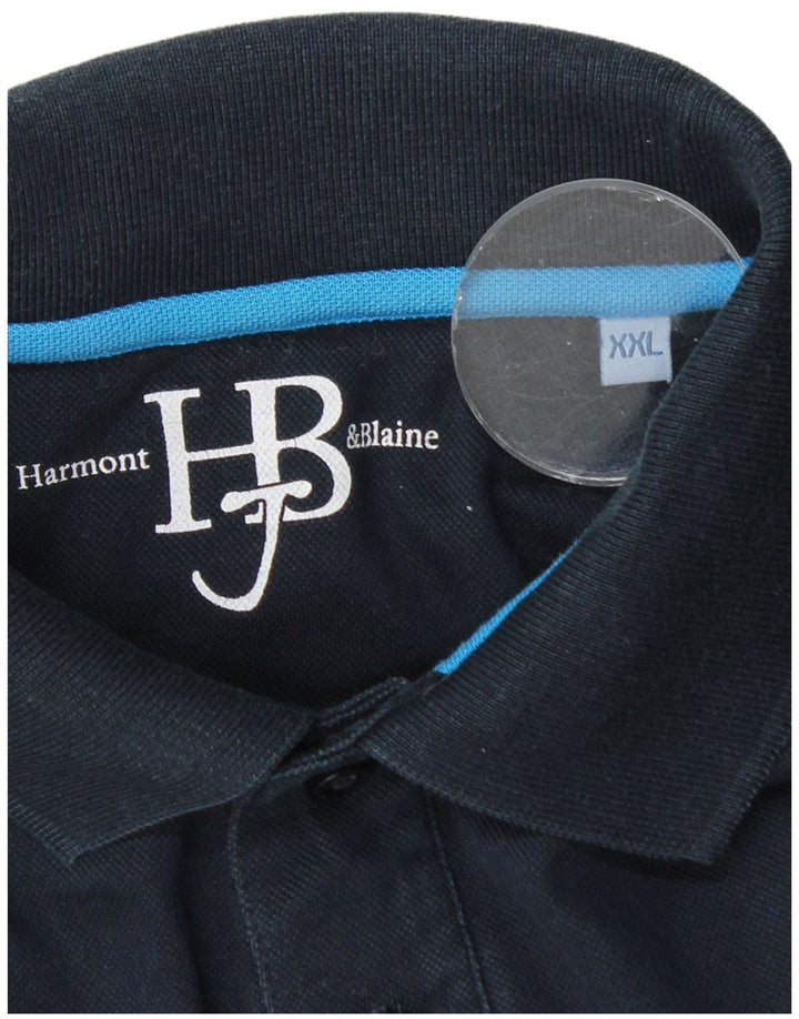 Harmont & Blaine herre poloshirt 2XL marineblå bomuld