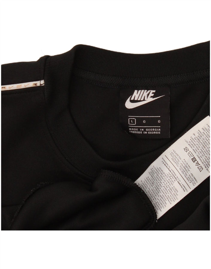 Nike grafisk sweatshirt til mænd, stor sort polyester